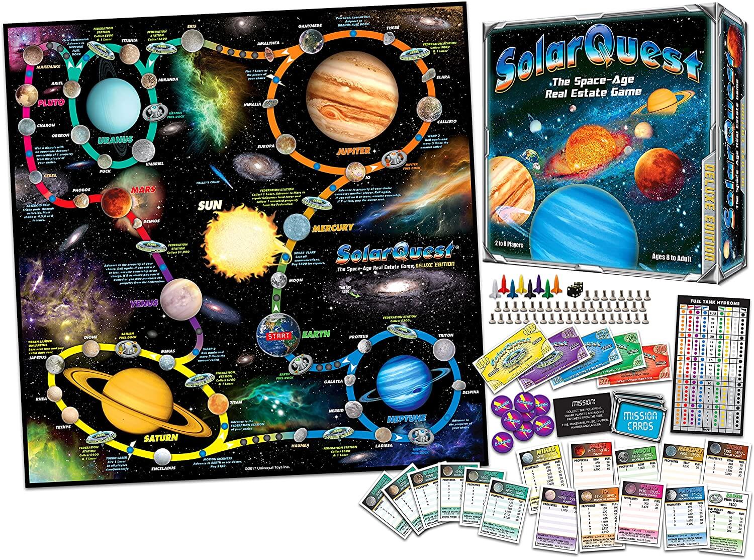 لعبة لوحية SolarQuest: The Space-Age Real Estate Game Deluxe Edition