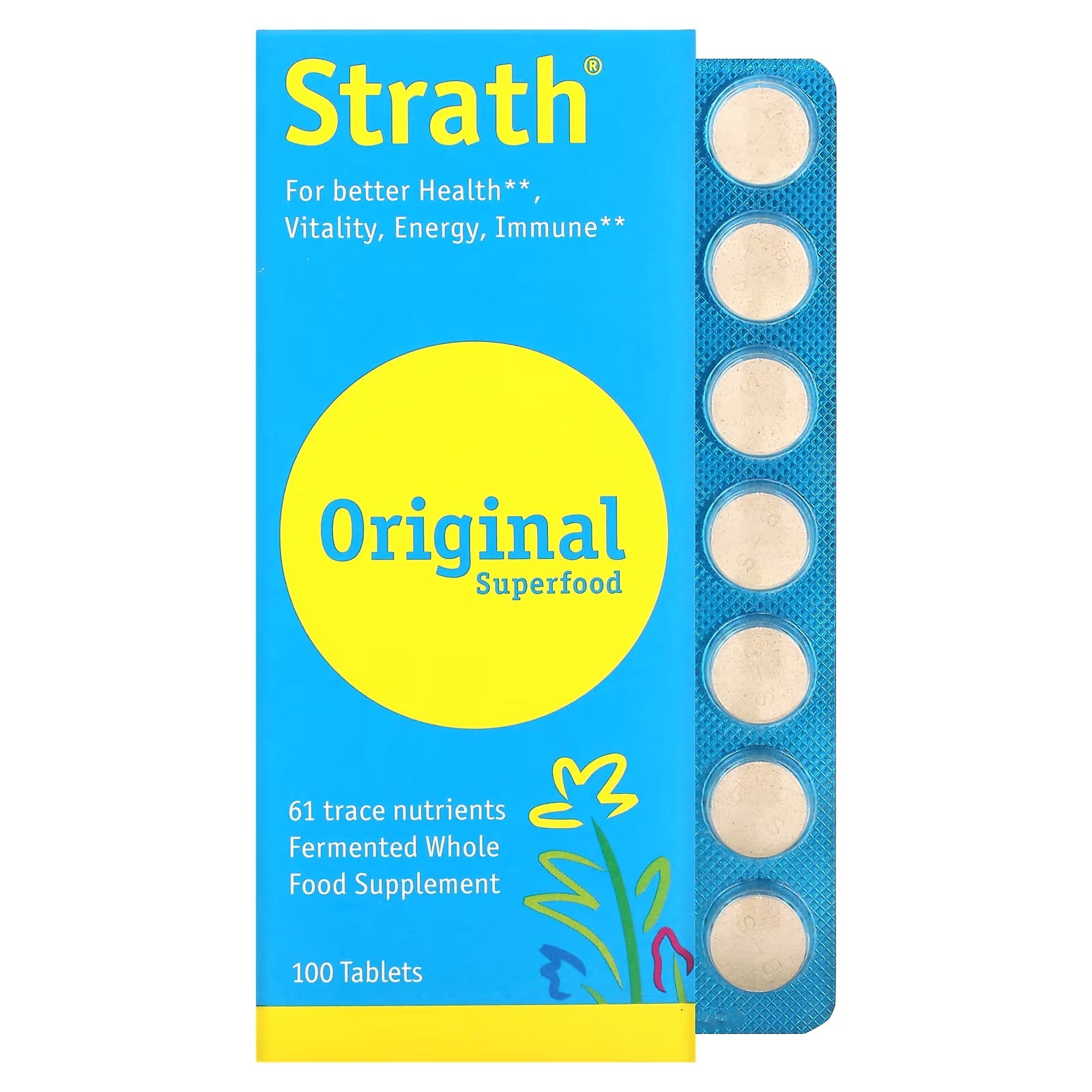 Dietary Supplement Bio-Strath Strath, Original Superfood, 100 tablets