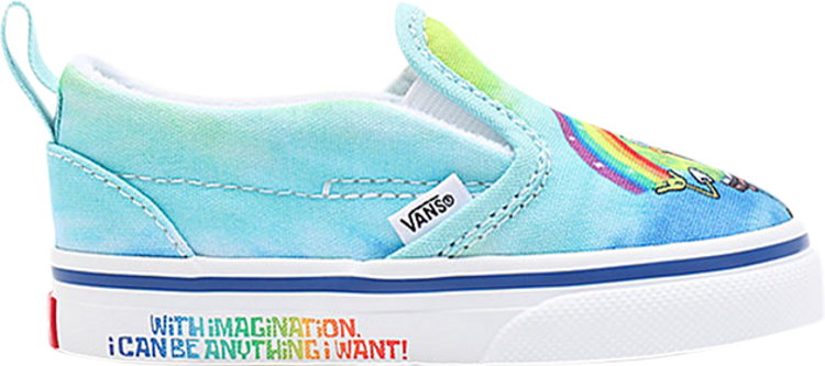 حذاء رياضي Vans SpongeBob SquarePants x Slip-On Velcro Toddler Imaginaaation باللون الأزرق