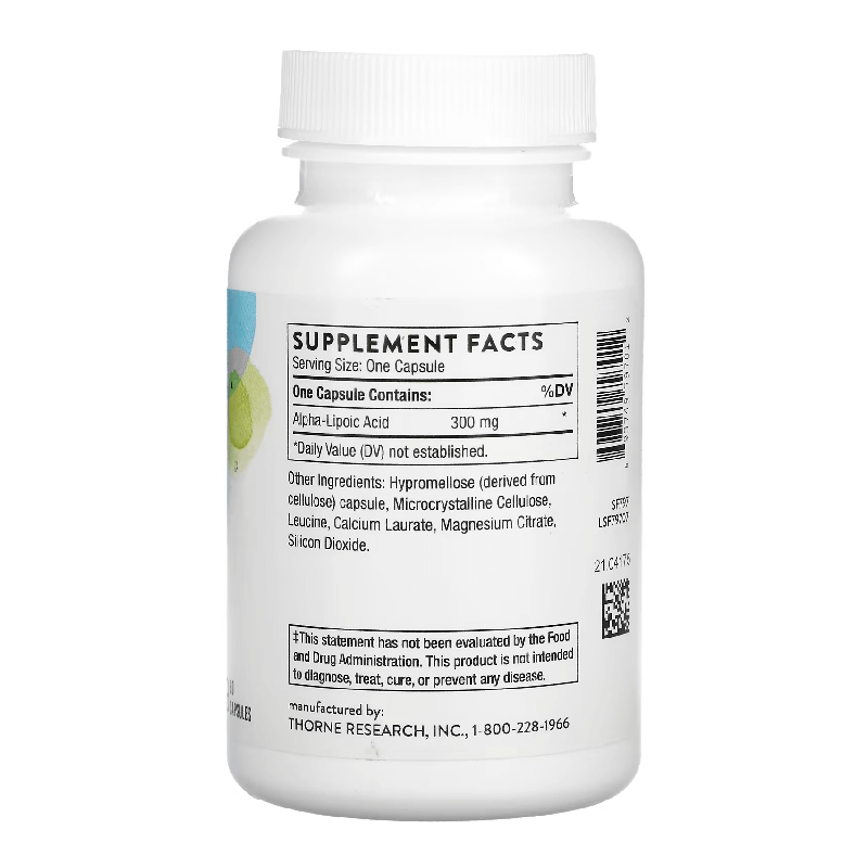 Thorne Research Alpha Lipoic Acid 300 mg, 60 capsules