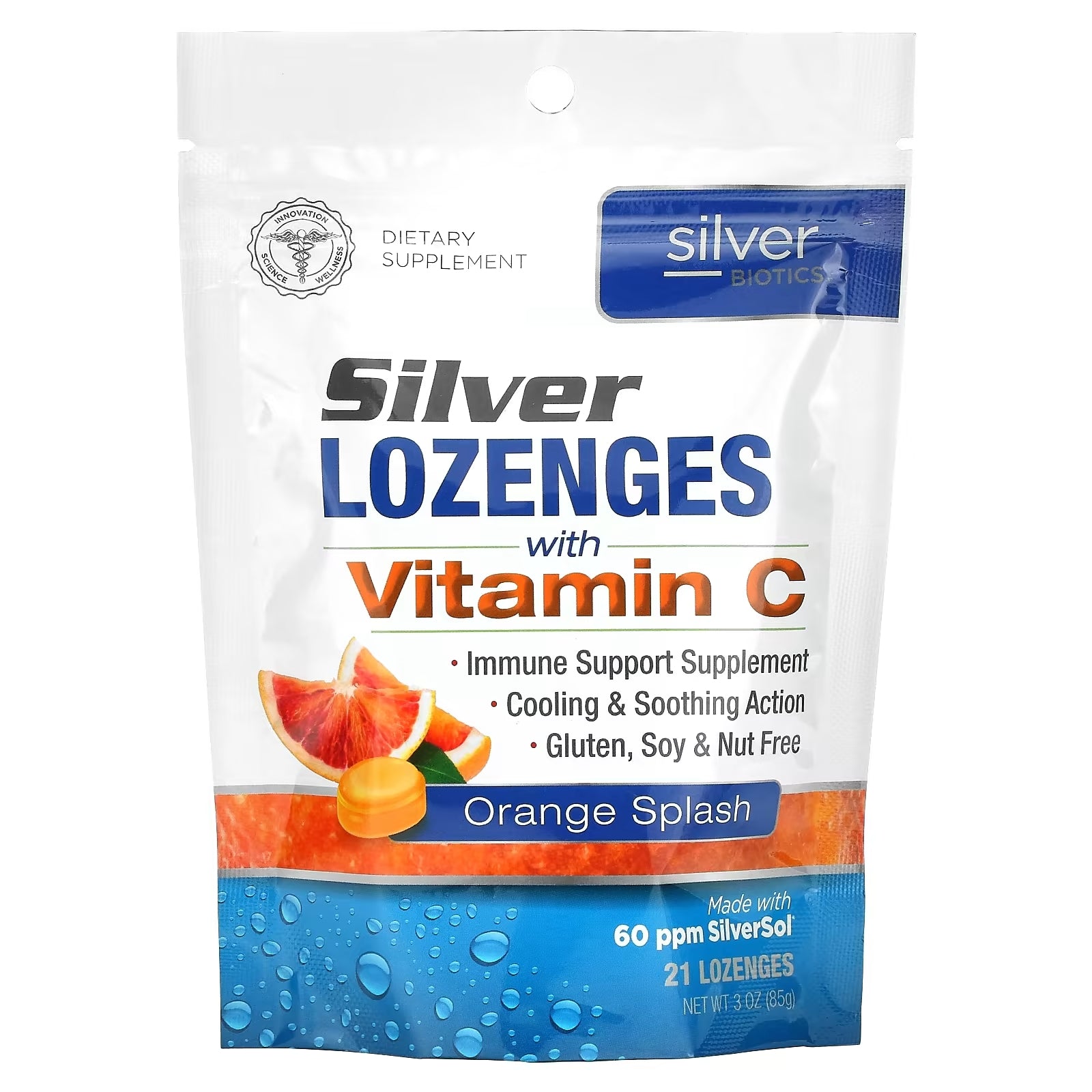 American Biotech Labs Silver Biotics Orange Splash، 21 مصاصة