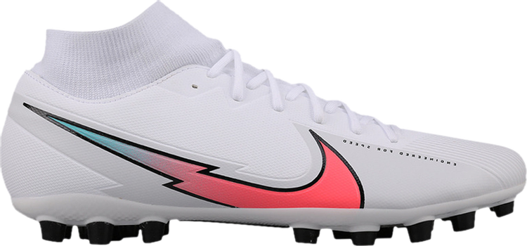 Nike Mercurial Superfly 7 Academy AG 'White Flash Crimson' Football Boots, White