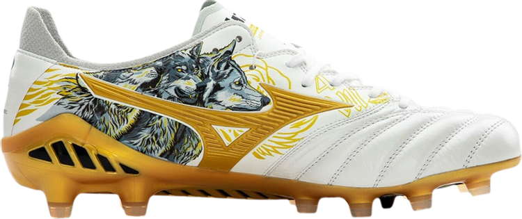 Sergio Ramos x Morelia Neo 3 SR4 Japan Lion and Wolves boots, white