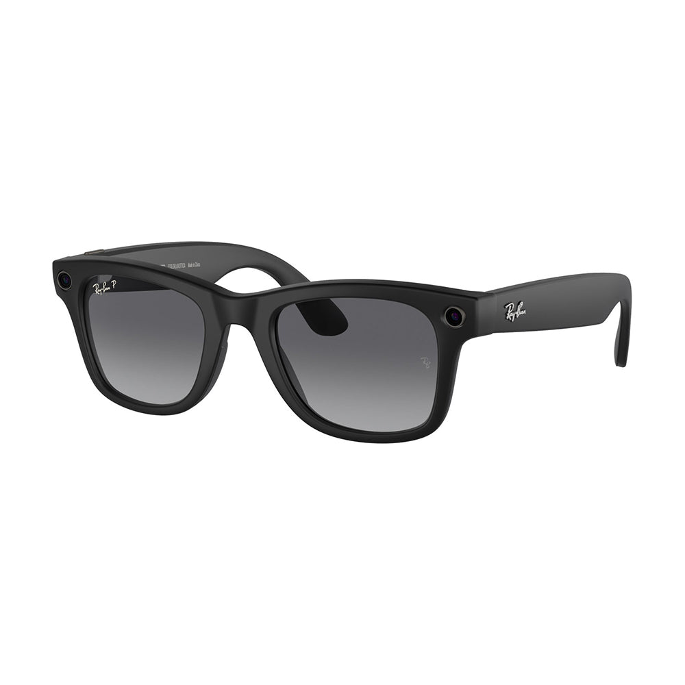 Ray-Ban Meta Wayfarer Smart Glasses (Large), Matte Black/Polarized Gradient Graphite