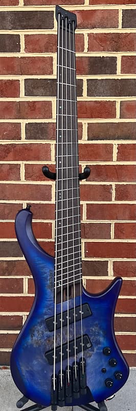 Ibanez Bass Workshop EHB1505MSPLF, Pacific Blue Burst Flat, Nordstrand Pickups, Carrying Bag