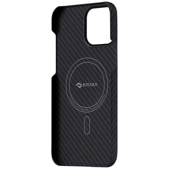 Pitaka MagEz Case 3 for iPhone 14 Pro Max, 600D Black/Grey(Twill)