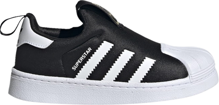 حذاء رياضي Adidas Superstar 360 J 'Black White' باللون الأسود