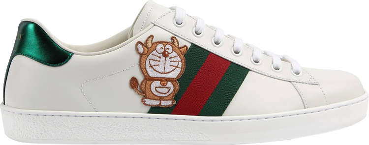 Doraemon x Gucci Ace Ivory Devil Patch sneakers, ivory