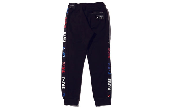 Air Jordan Paris Saint-Germain Logo Fleece Sports Pants Black