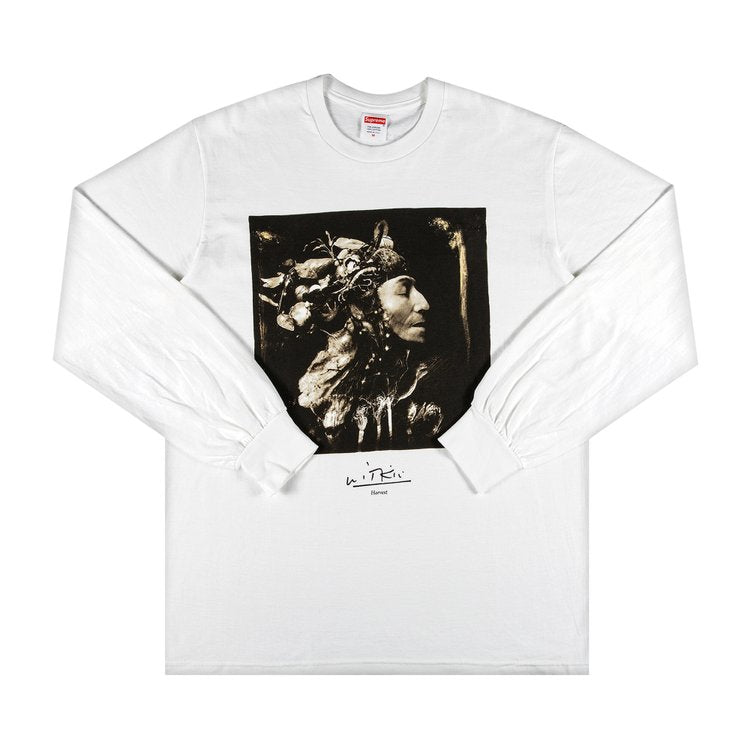 تي شيرت أبيض بأكمام طويلة من Supreme x Joel-Peter Witkin Harvest، باللون الأبيض