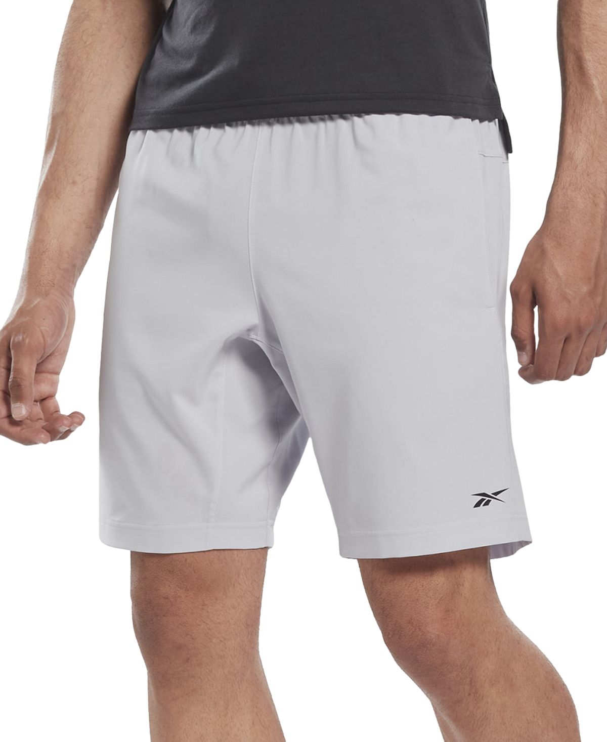 Reebok Men's Regular Fit Moisture Wicking 9 Drawstring Shorts, Gray