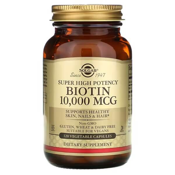 Biotin Solgar 10,000 mcg, 120 capsules