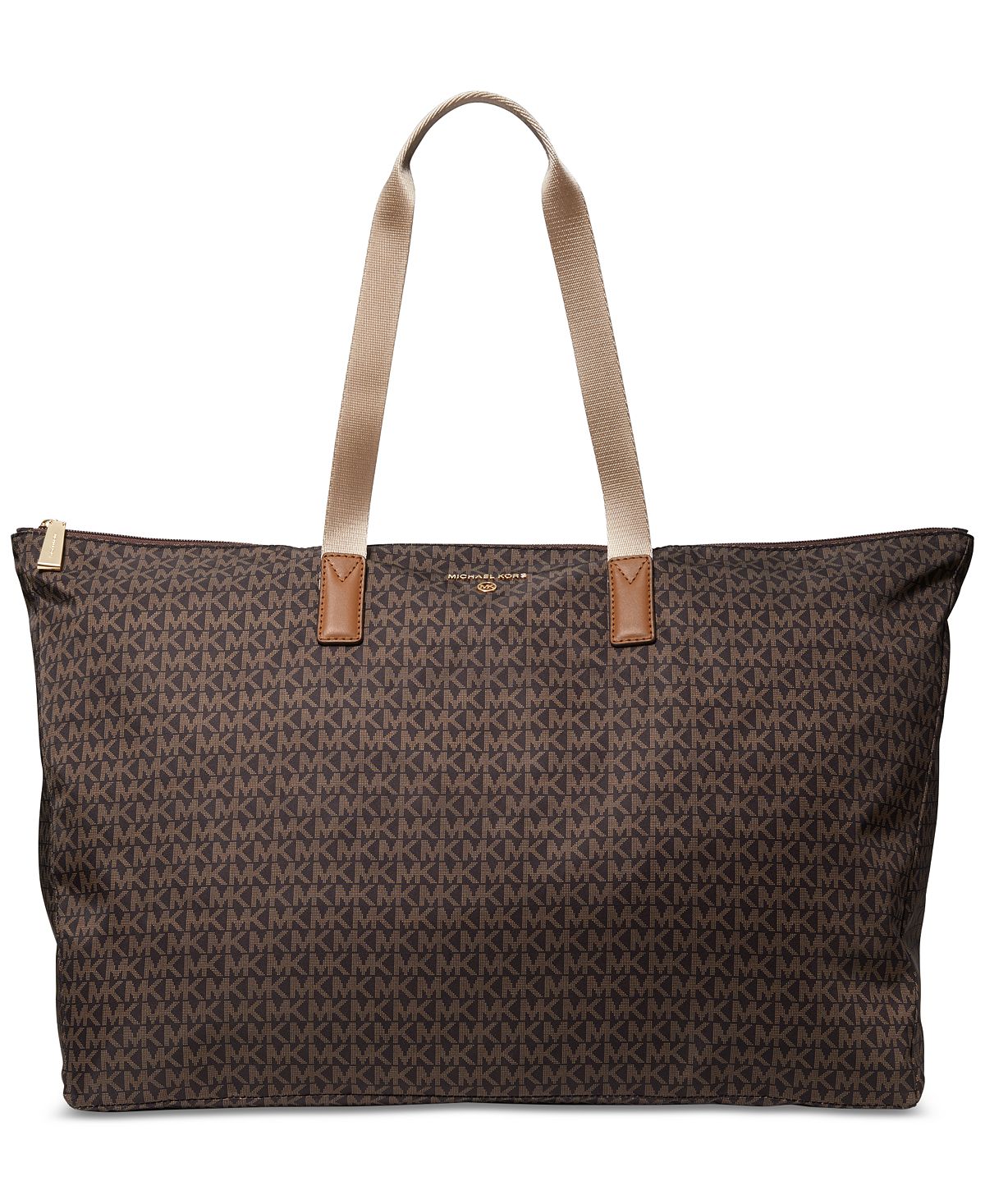 Large compact tote bag signature jet set travel Michael Kors, multi