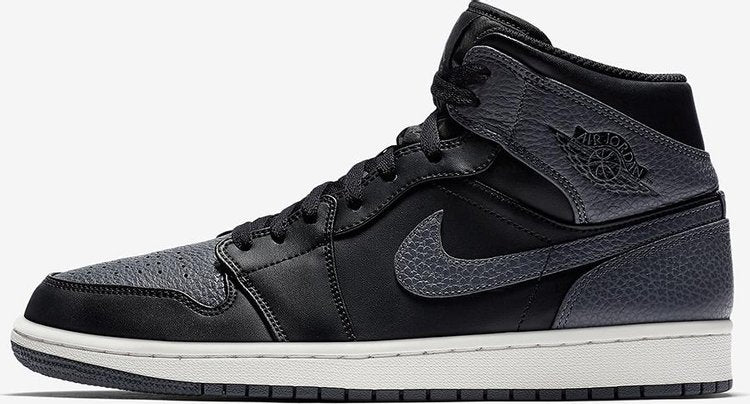 Air Jordan 1 Mid Dark Grey, black