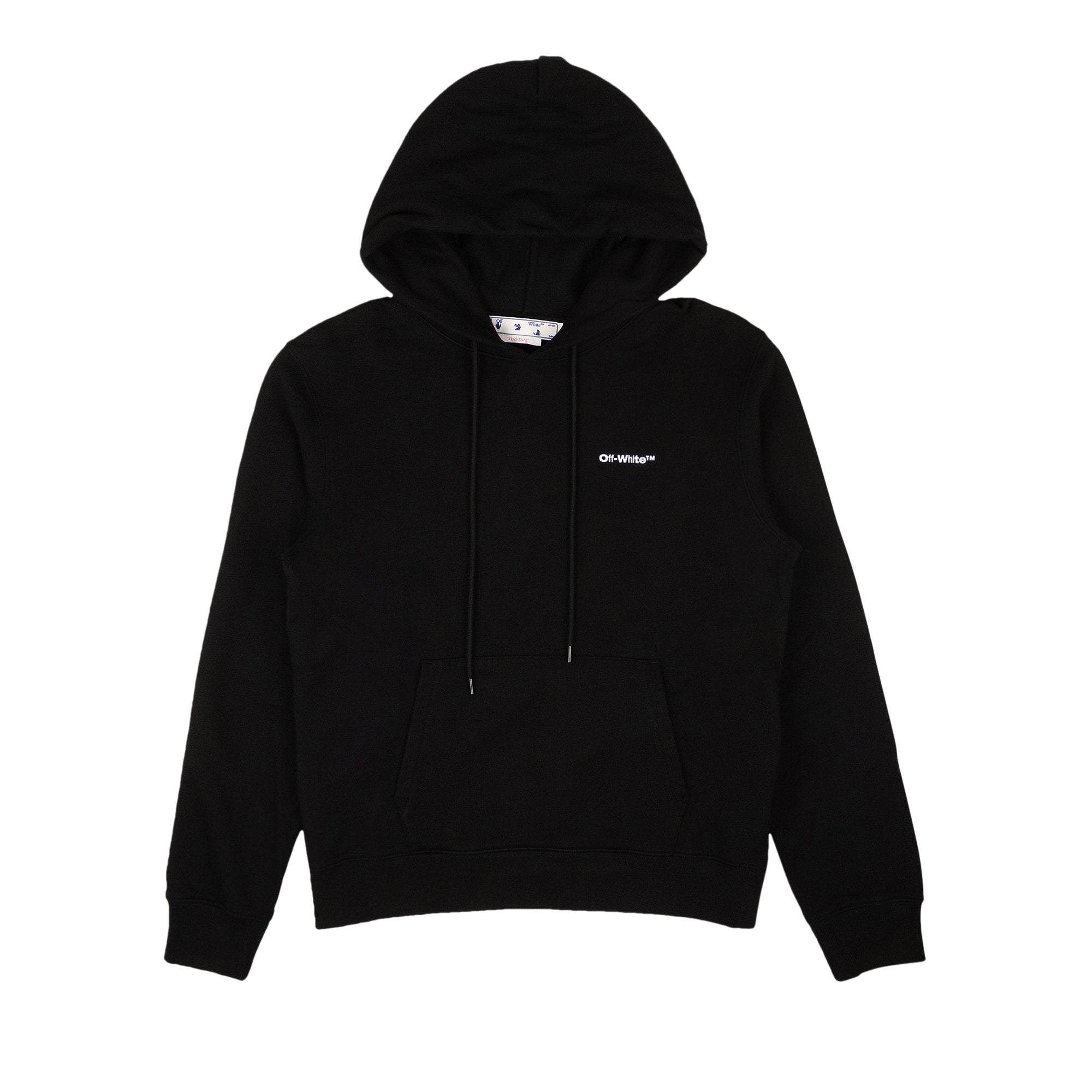 Off-White Wave Outline Diag Slim Hoodie Black/White