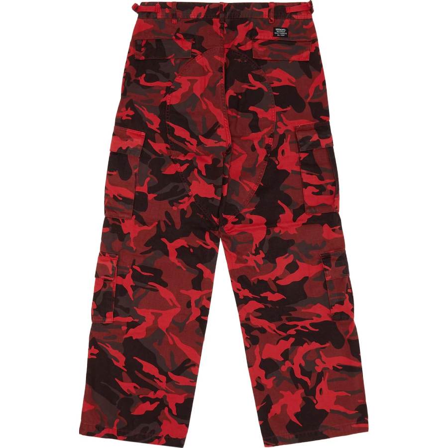 Supreme Cargo Red Camo Pants, red