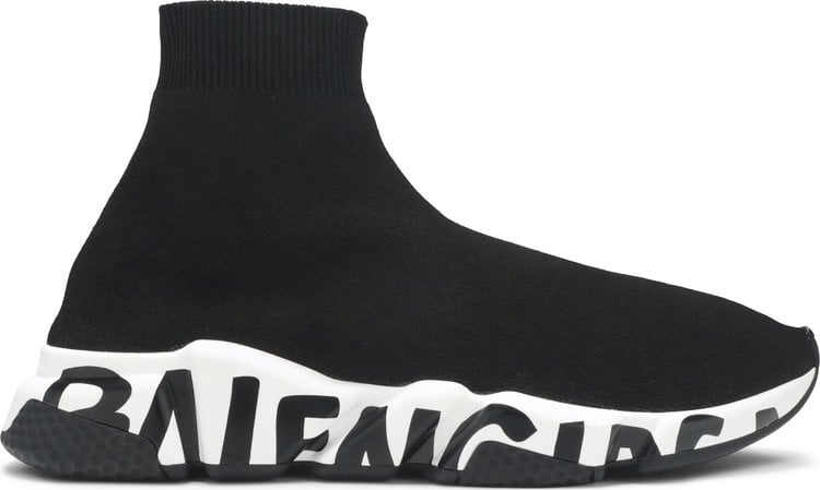 حذاء رياضي Balenciaga Speed ​​Trainer Graffiti - أسود وأبيض