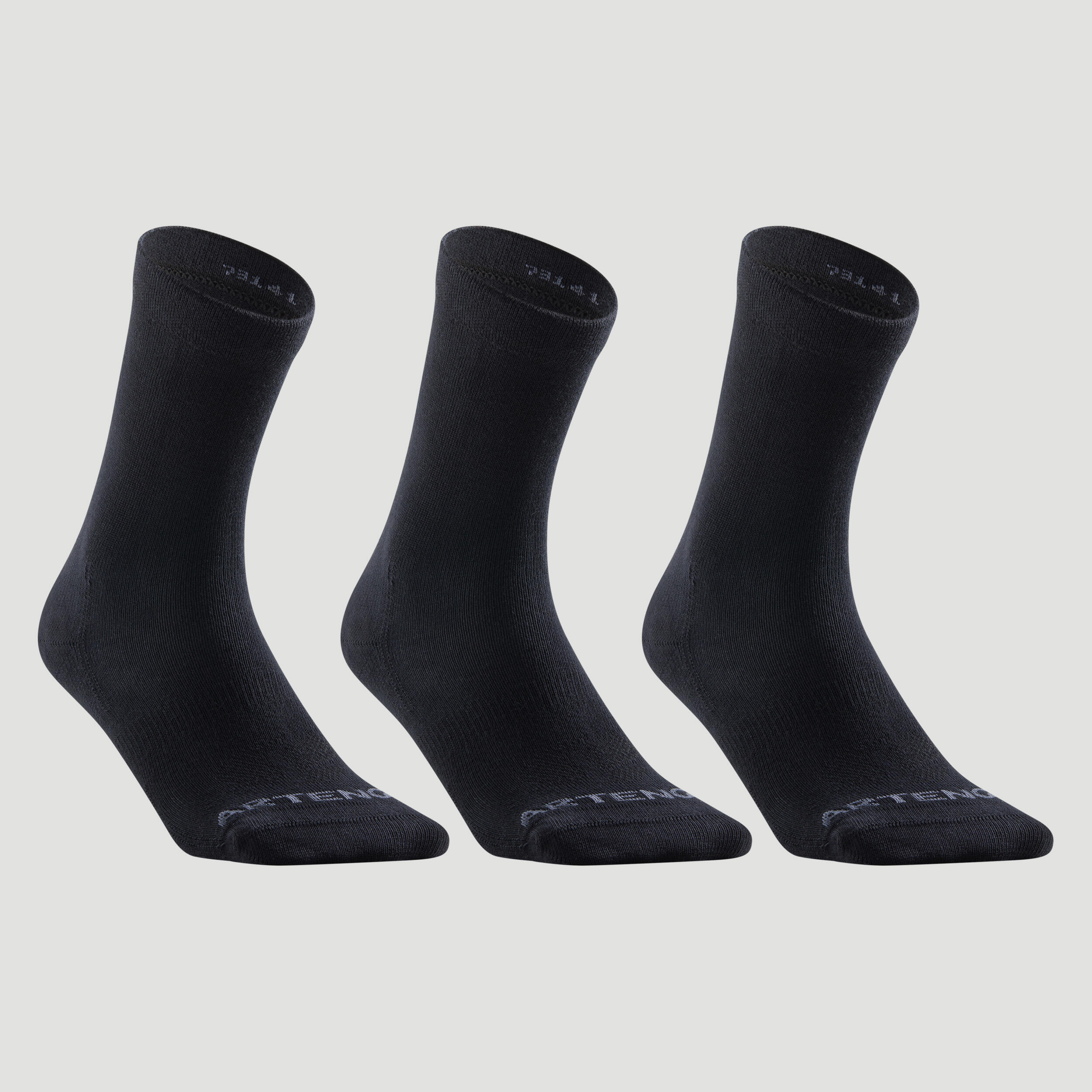 Tennis socks RS 160 High 3 pcs. in packaging, black ARTENGO, black