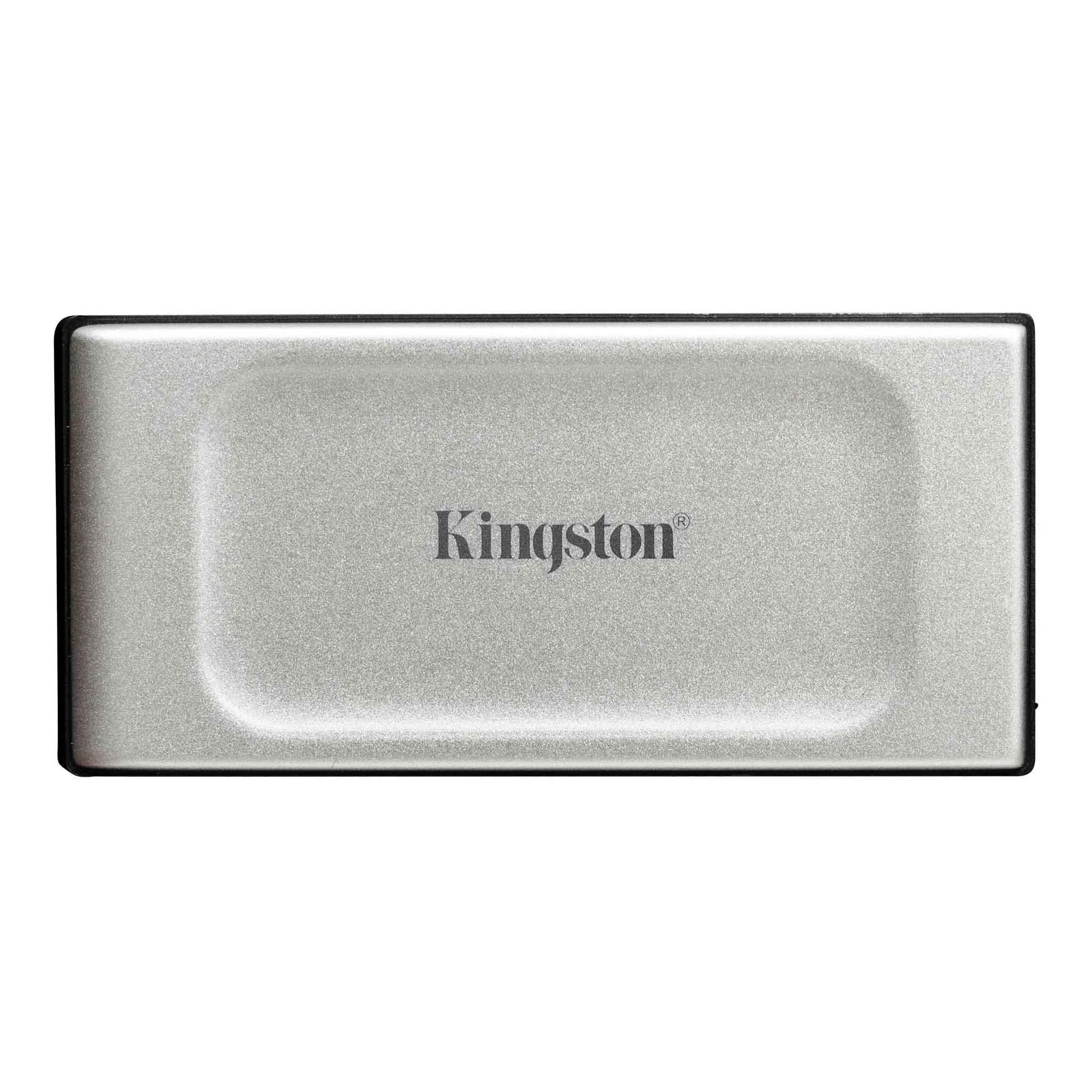 محرك أقراص SSD خارجي Kingston XS2000، سعة 500 جيجابايت، فضي