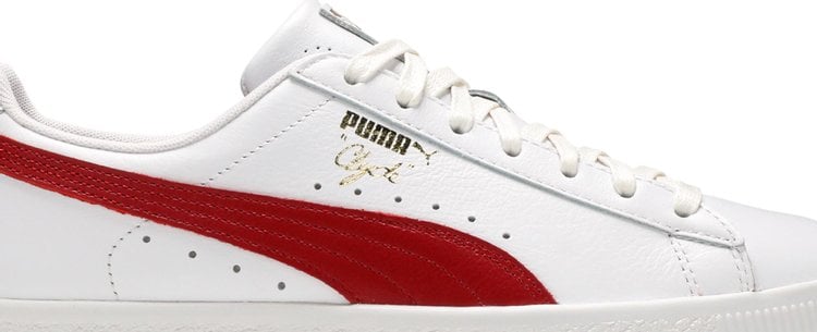 Sneakers Puma Clyde Core Leather Foil White Cherry, white