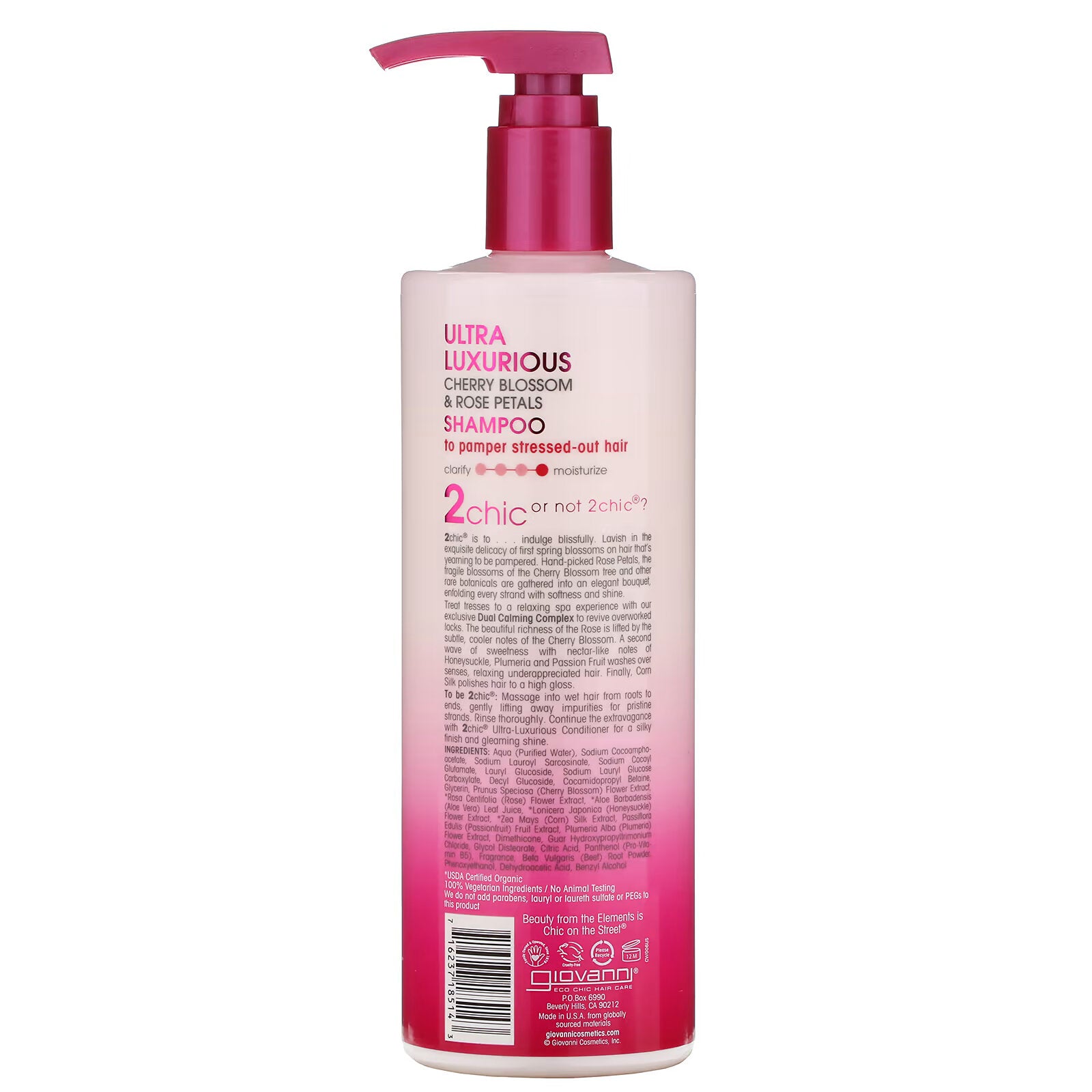 Giovanni, 2chic, ultra-luxury shampoo for tired hair Cherry Blossoms & Rose Petals, 710 ml (24 fl oz)