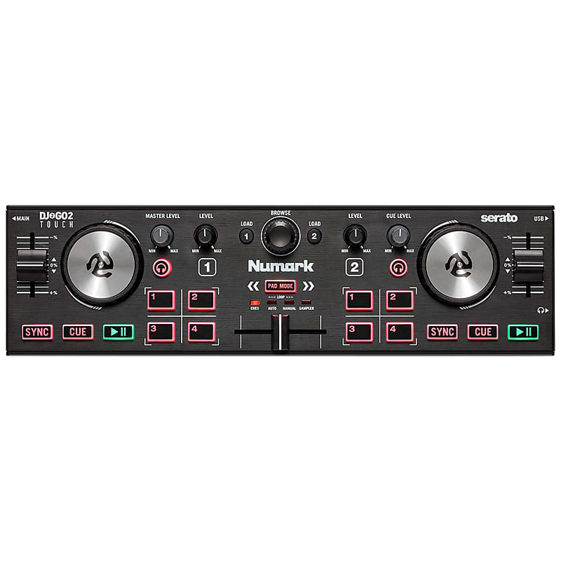 Numark DJ2GO2 Touch Home Party Pocket DJ Controller with Monitor speakers and microphone Numark DJ2GO2 Touch Home Party Pocket DJ Controller w Monitor Speakers & Mic