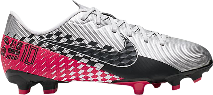 حذاء Nike Neymar Jr. Cleats x Mercurial Vapor 13 Academy MG GS 'Speed ​​Freak'، باللون الفضي