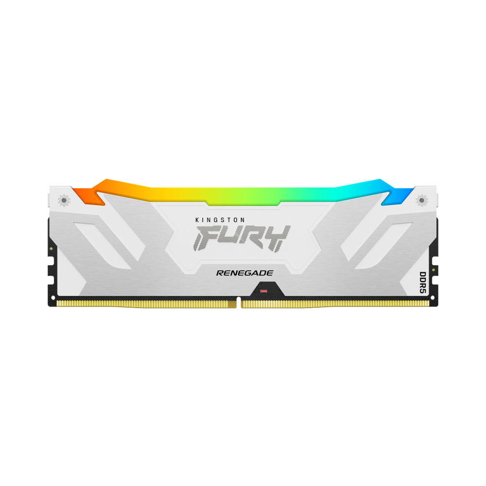 ذاكرة الوصول العشوائي Kingston Fury Renegade RGB، 32 جيجابايت DDR5 (2x16 جيجابايت)، 7600 ميجا هرتز، KF576C38RWAK2-32، أبيض