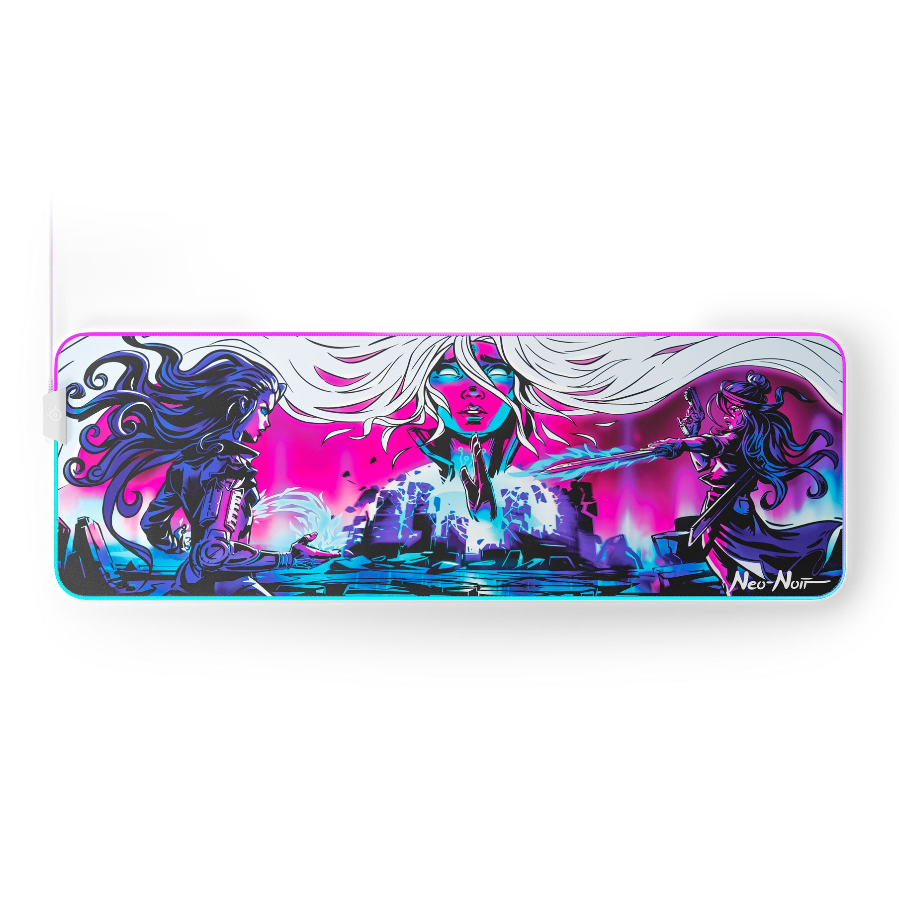 SteelSeries Qck Prism Neo Noir XL Gaming Mouse Pad, Drawing