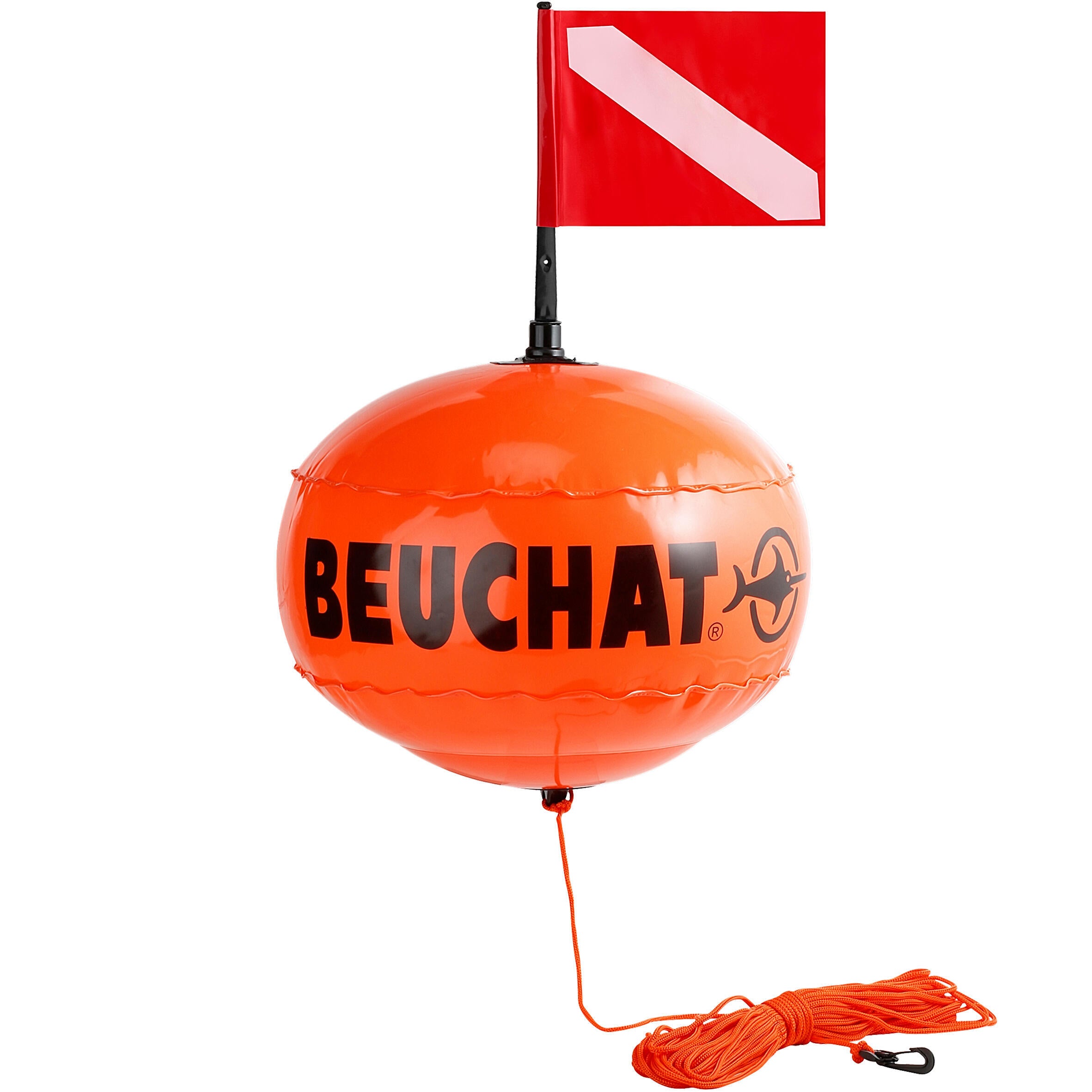 Round inflatable signal buoy BEUCHAT, orange