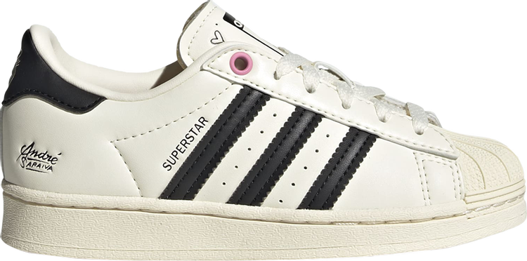 Adidas André Saraiva x Superstar Little Kid 'Love Graffiti' sneakers, cream