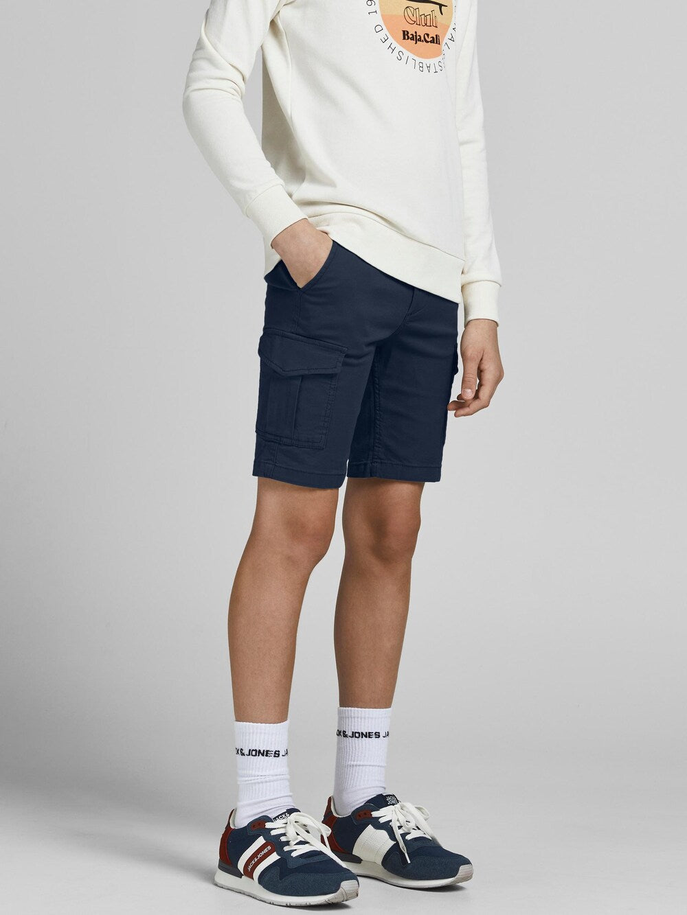 بنطلون عادي من Jack &amp; Jones Junior JOE، أزرق داكن