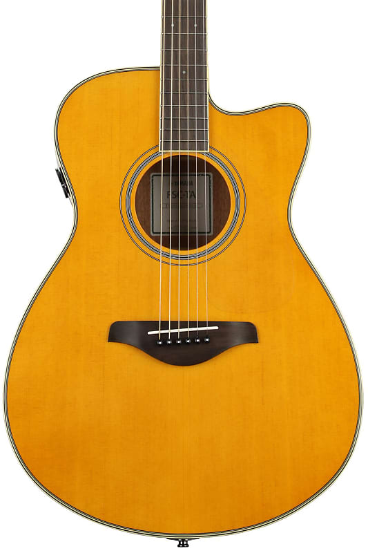 جيتار كهربائي صوتي للحفلات الموسيقية من Yamaha Yamaha FSC-TA Trans Acoustic Cutaway - Vintage Shade FSC-TA VT