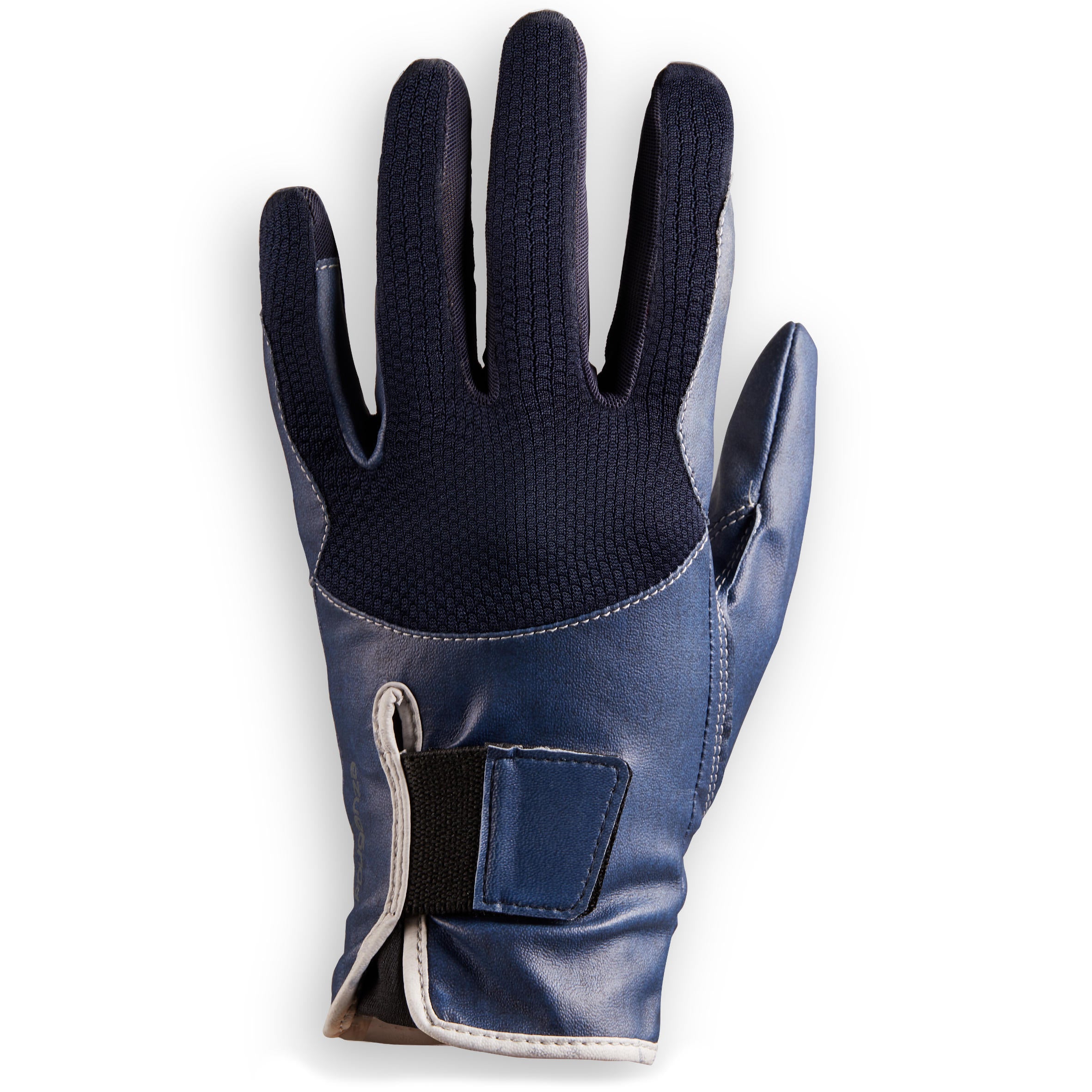 Fouganza riding gloves for children, blue