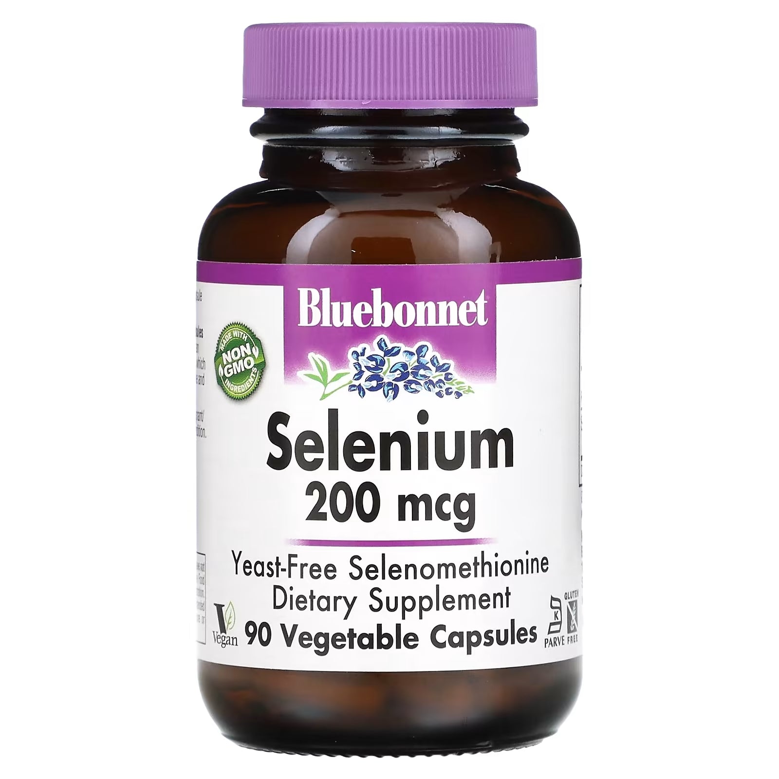 Bluebonnet Nutrition Selenium Yeast Free Selenomethionine 200 mcg, 90 Vegetable Capsules