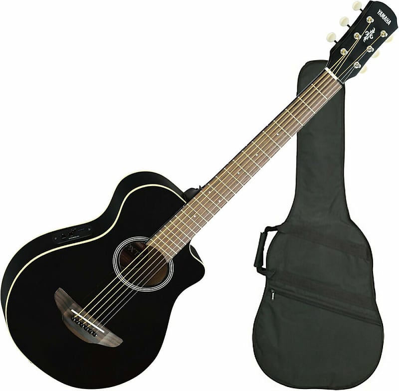 Yamaha APXT2BL 3/4 Cutaway Acoustic Electric Guitar with Carrying Bag , black