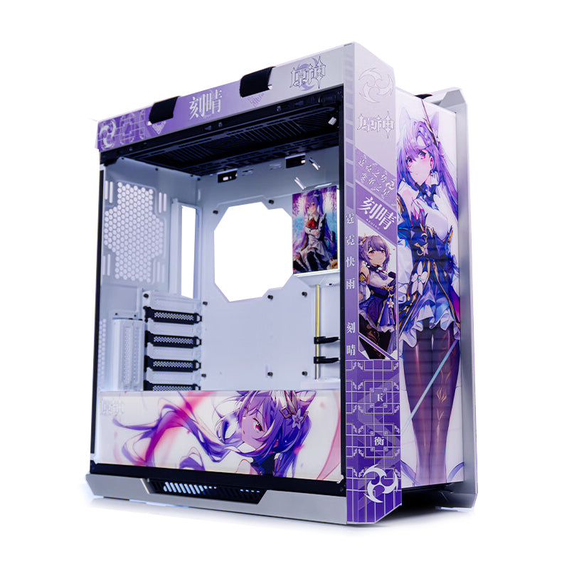 Case ASUS ROG Strix Helios GX601 Custom Keqing Theme, Mid Tower, white/purple/pattern