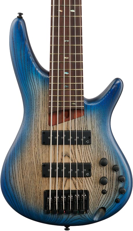 Ibanez SR606E Electric Bass, 6-String, Space Blue Starburst Flat SR606ECTF