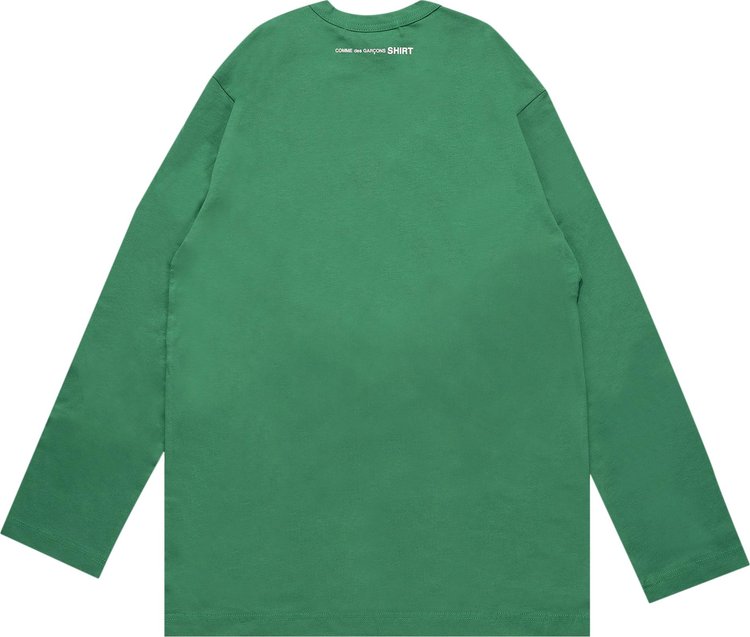 Comme des Garçons SHIRT Rear Logo Long-Sleeve T-Shirt 'Green', green