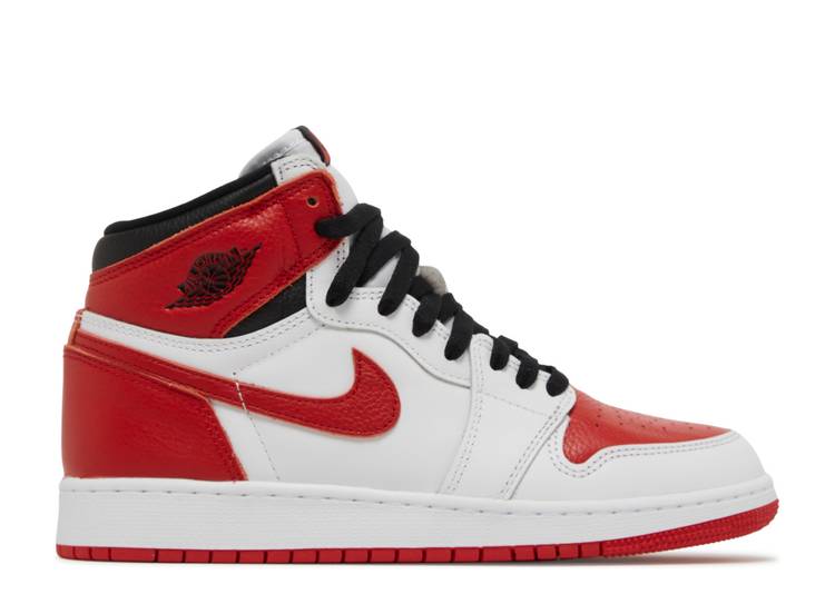 حذاء رياضي AIR JORDAN 1 RETRO HIGH OG GS 'HERITAGE'، باللون الأبيض