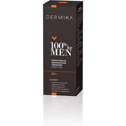 100% Moisturizing face cream against wrinkles and wrinkles for men over 50 years old, 50 ml, Dermika