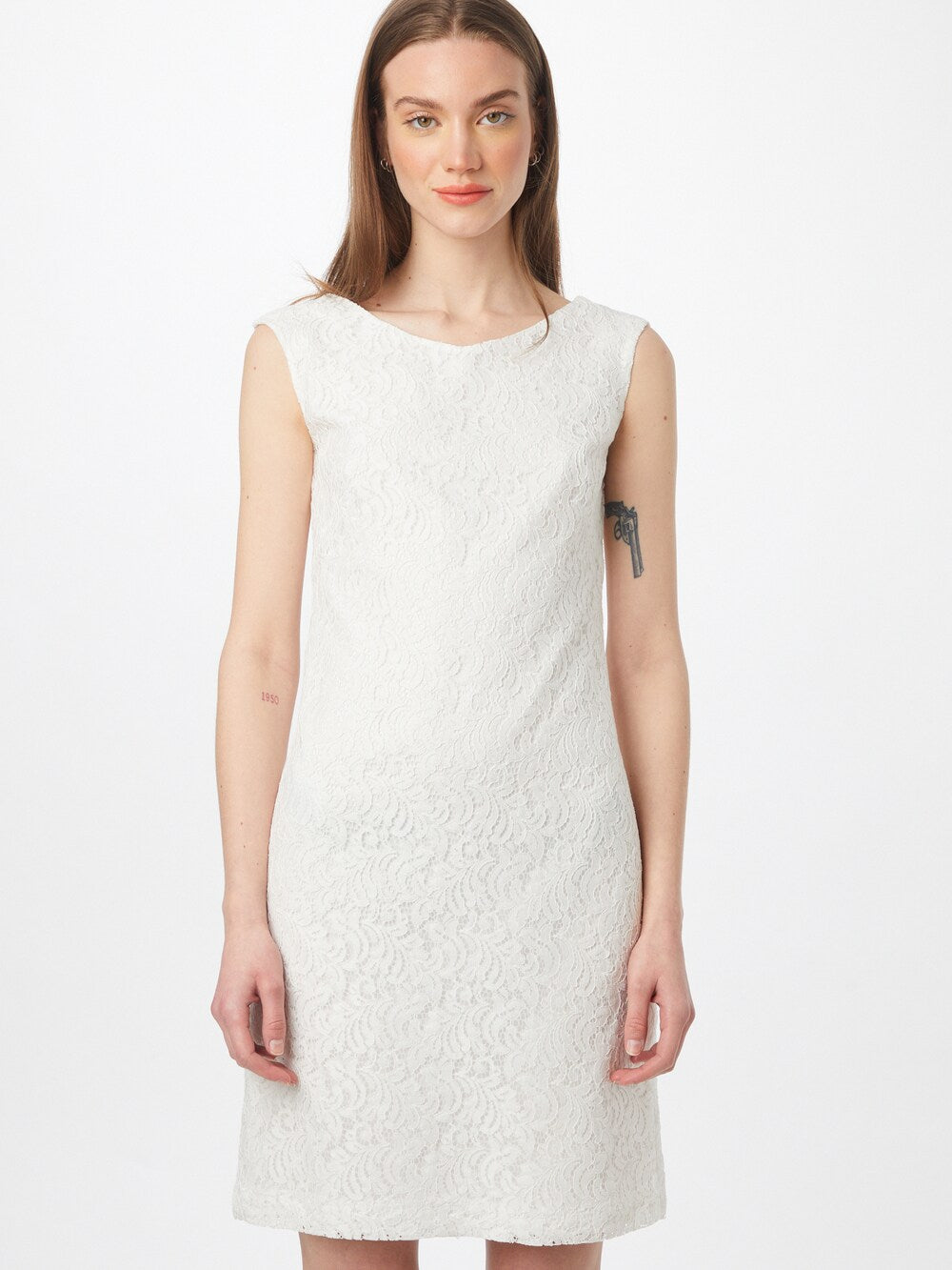 Swing cocktail dress, white