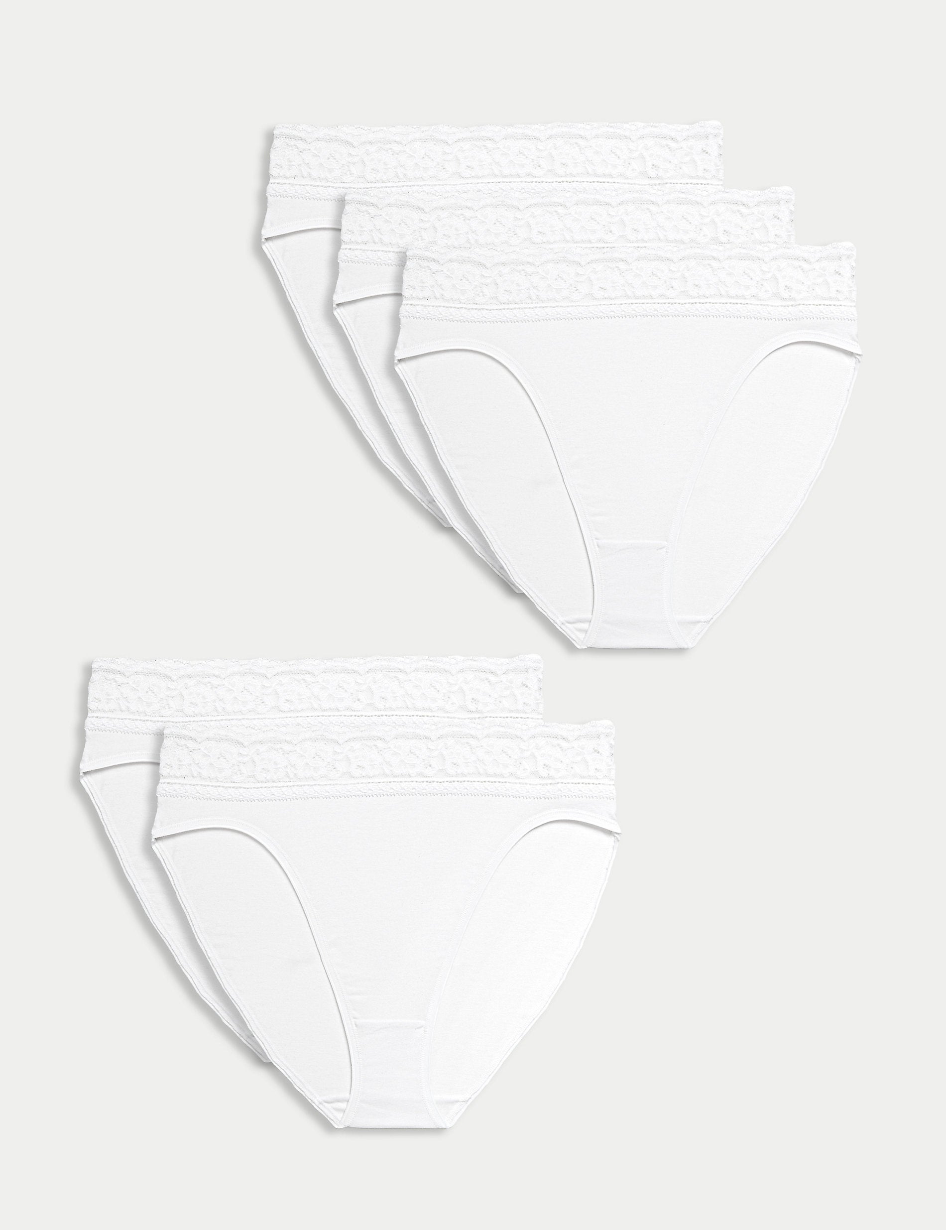 High Waist High Waist Briefs, 5 Pieces. Marks & Spencer, white