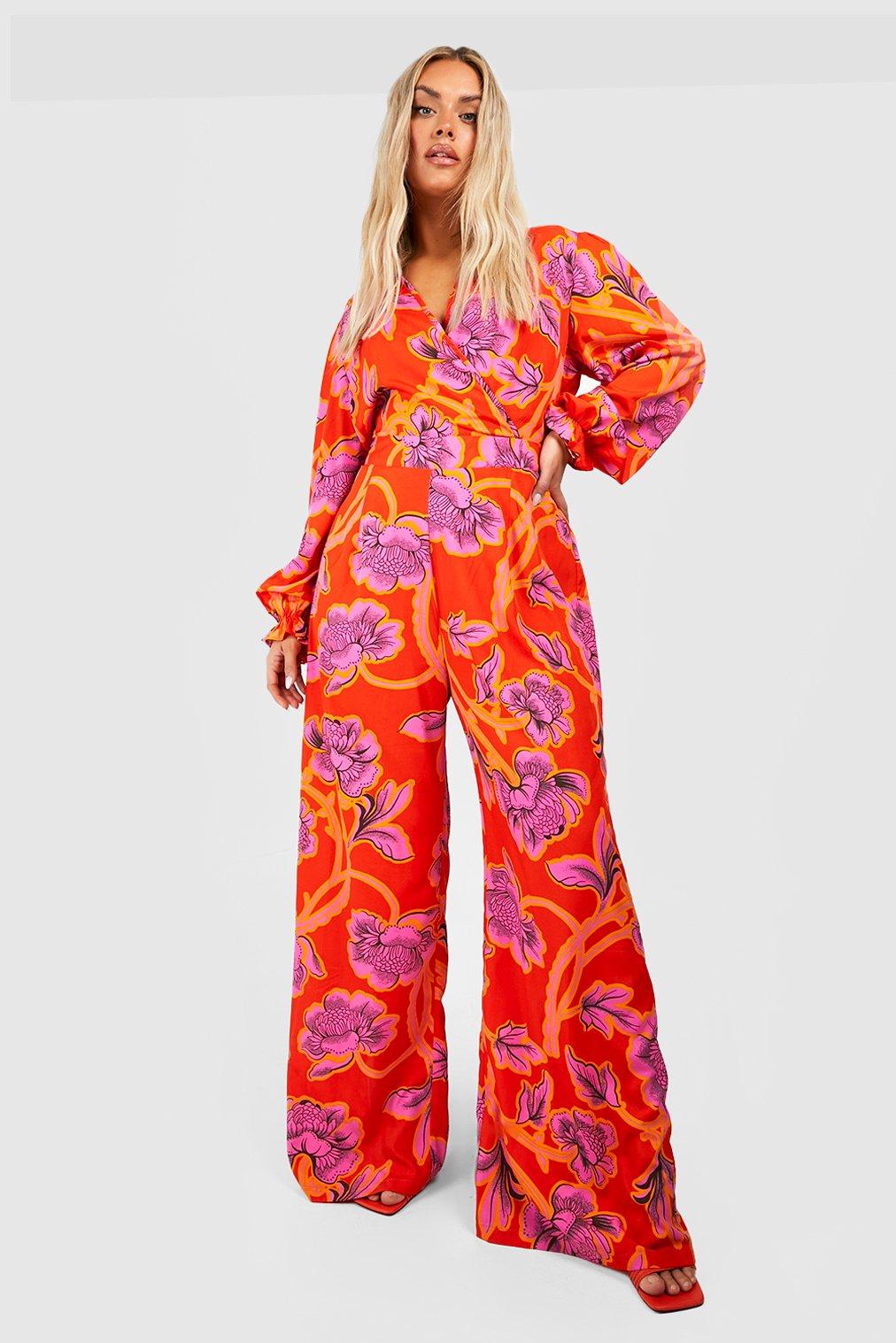 Boohoo jumpsuit, multicolor