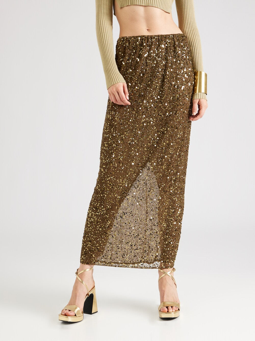 Nasty Gal skirt, gold