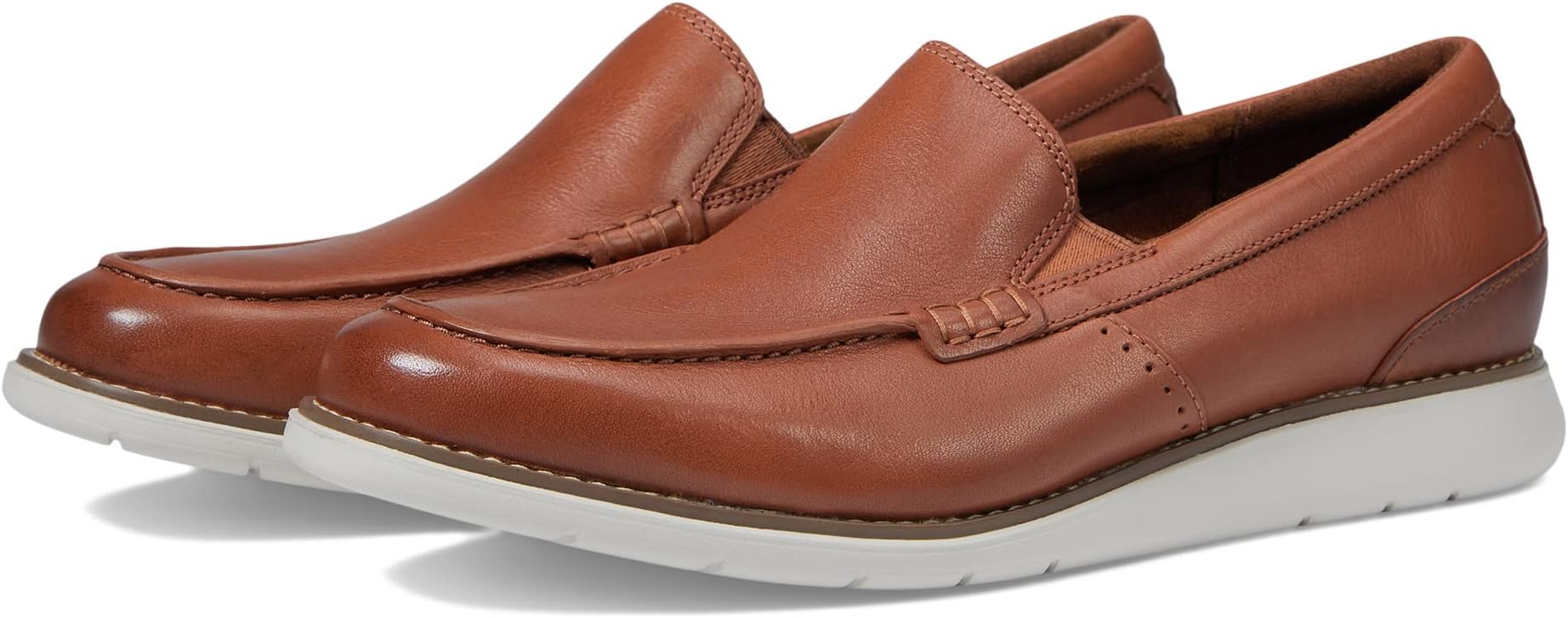 Total Motion Craft Venetian Rockport Loafers, Cognac