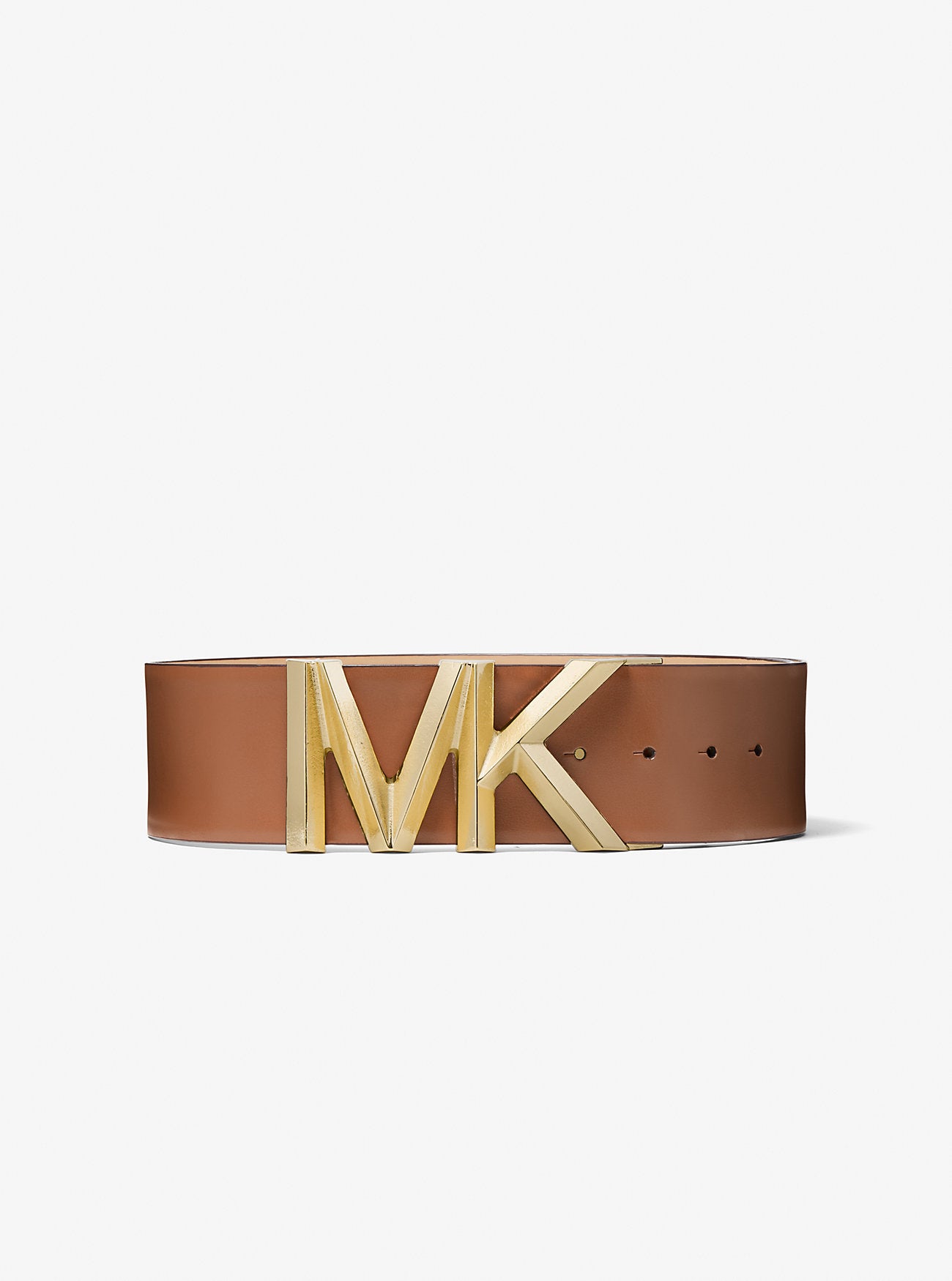 Leather belt with Michael Kors logo