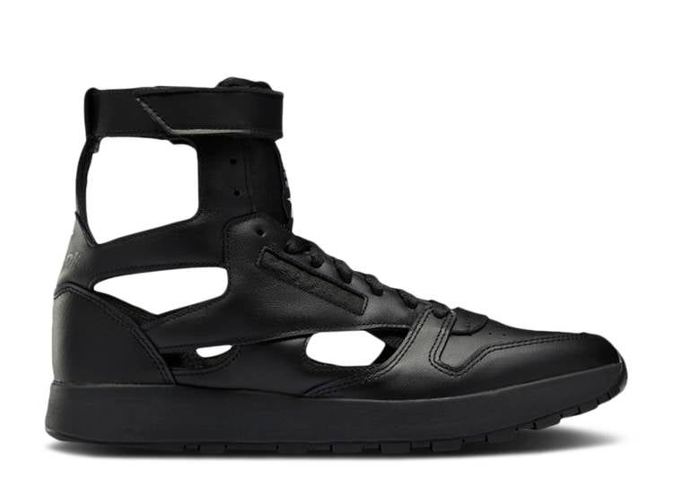 حذاء رياضي Reebok MAISON MARGIELA X CLASSIC LEATHER TABI HIGH 'BLACK'، باللون الأسود