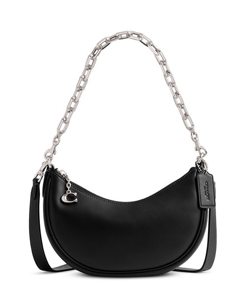 Mira Leather Crossbody Bag with Crescent Moon COACH, Black