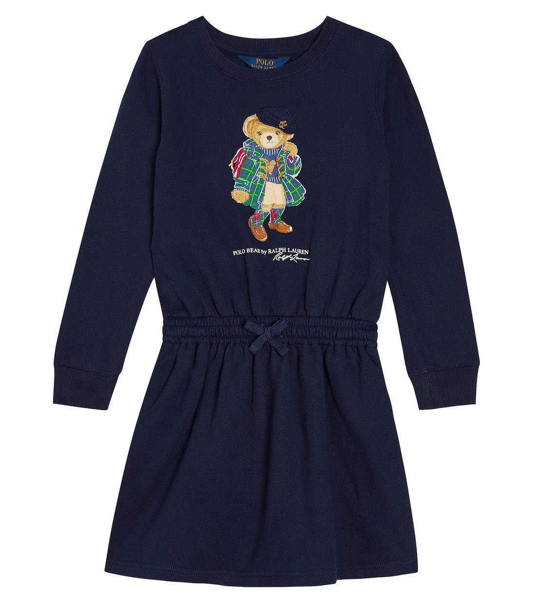 Polo Ralph Lauren Kids cotton jersey polo bear dress, blue